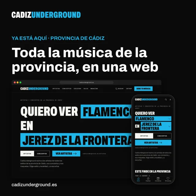 «Toda la música de la provincia, en una web»: Cadizunderground en un portátil y un móvil